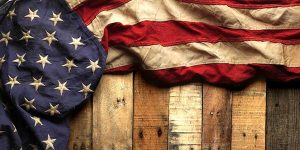 US flag on Wood Veterans United